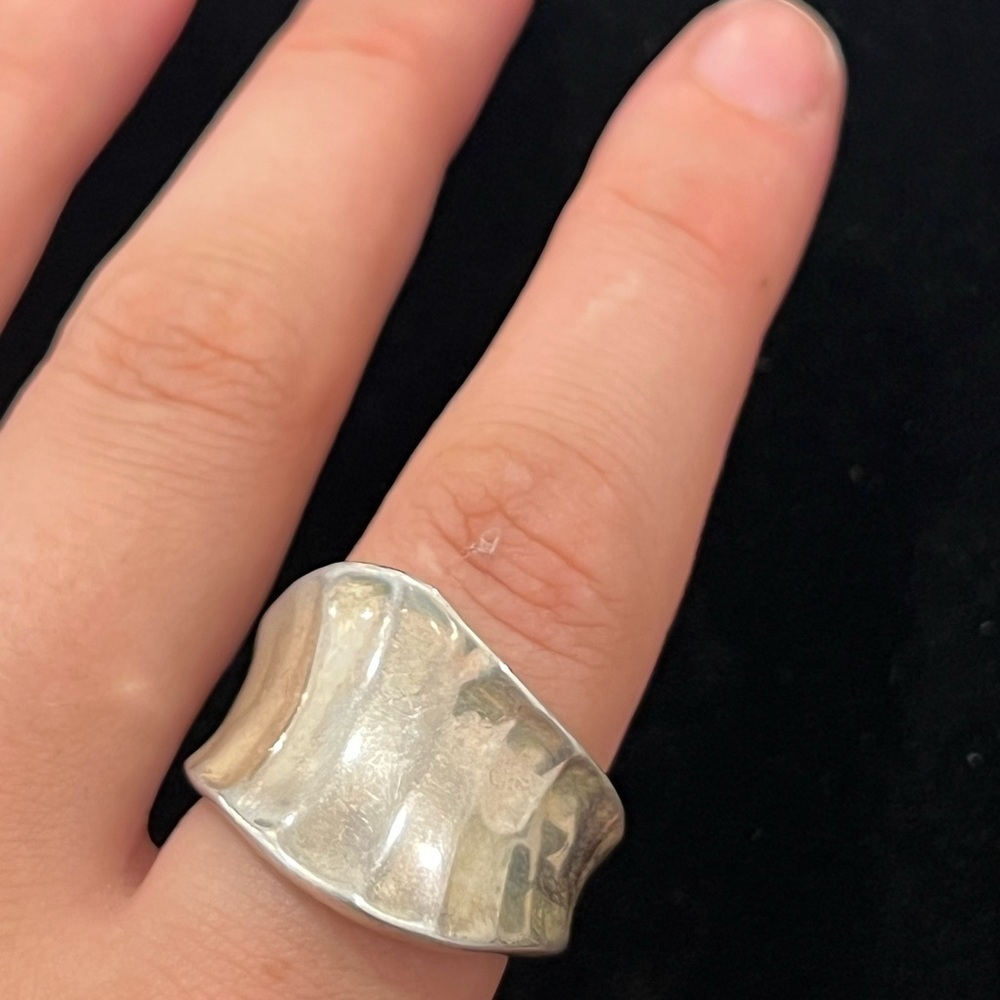 VTG MODERNIST RLM STUDIO STERLING SILVER 925 11 GRAMS RING SZ 8 MADE THAILAND